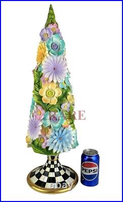 MacKenzie-Childs Courtly Check Country Stroll Table Top 24 Tall Tree New No Box