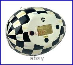 MacKenzie-Childs Courtly Check Peekaboo Egg Two Bunnies New No Box