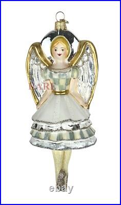 MacKenzie-Childs Crystal Palace Angel Glass Ornament 7 Tall Brand New in Box
