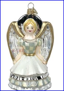 MacKenzie-Childs Crystal Palace Angel Glass Ornament 7 Tall Brand New in Box