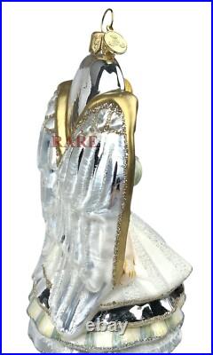 MacKenzie-Childs Crystal Palace Angel Glass Ornament 7 Tall Brand New in Box