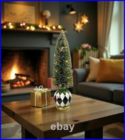 MacKenzie-Childs Emerald Luxe Brush Bottle Illuminated Tree Large New No Box