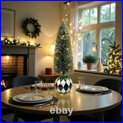 MacKenzie-Childs Emerald Luxe Brush Bottle Illuminated Tree Large New No Box