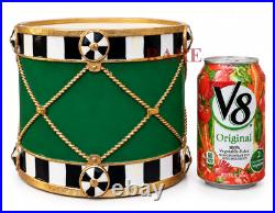 MacKenzie-Childs Emerald Luxe Small Drum 6 Tall x 7.5 Diameter New No Box