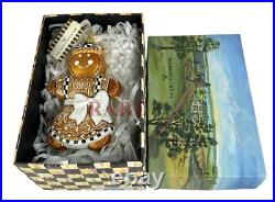 MacKenzie-Childs Farmhouse Gingerbread Girl Glass Ornament Brand New in Box