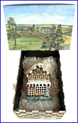 MacKenzie-Childs Gingerbread Farmhouse Glass Ornament Brand New in Box