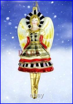 MacKenzie-Childs Glam Up Angel Glass Ornament 7 Tall Brand New in Box