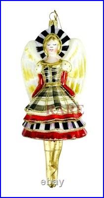 MacKenzie-Childs Glam Up Angel Glass Ornament 7 Tall Brand New in Box