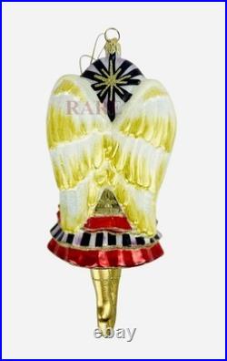 MacKenzie-Childs Glam Up Angel Glass Ornament 7 Tall Brand New in Box