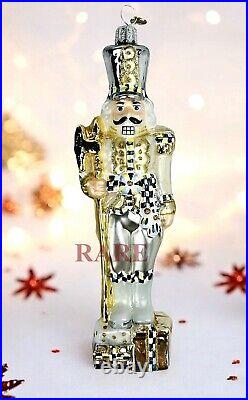 MacKenzie-Childs Glam Up Nutcracker Glass Ornament Brand New in Box RARE