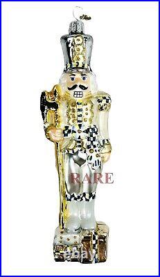 MacKenzie-Childs Glam Up Nutcracker Glass Ornament Brand New in Box RARE