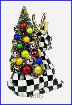 MacKenzie-Childs Granny Kitsch Courtly Check Retro Deer Tree Brand New No Box