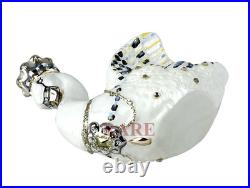 MacKenzie-Childs Her Majesty Swan Glass Ornament 5.5 Tall Brand New in Box