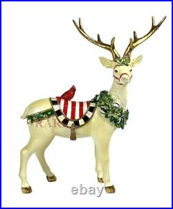 MacKenzie-Childs Large 16.5 Tall Jolly Deer Standing New