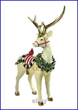 MacKenzie-Childs Large 16.5 Tall Jolly Deer Standing New