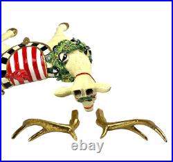 MacKenzie-Childs Large 16.5 Tall Jolly Deer Standing New