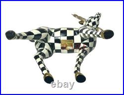 MacKenzie-Childs Large 22 Tall Courtly Check Glam Up Deer Standing New No Box