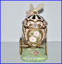 MacKenzie Childs MACARON BUNNY CARRIAGE Rabbit Pulling Decorative Egg Easter EXC