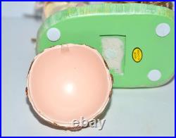 MacKenzie Childs MACARON BUNNY CARRIAGE Rabbit Pulling Decorative Egg Easter EXC