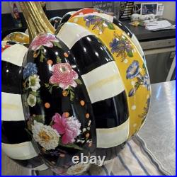 MacKenzie-Childs Multicolor Floral Seasonal Pumpkin Figurine, Freestanding