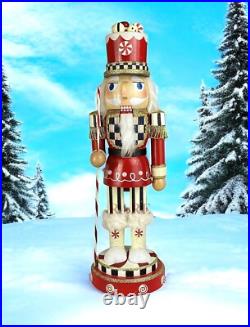 MacKenzie-Childs Peppermint Nutcracker Courtly Check Brand New No Box RARE