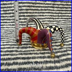 MacKenzie-Childs Rare Jester's Hat Hanging Ornament Discontinued Mardi Gras
