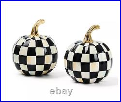 MacKenzie- Childs Set of 2 Mini Pumpkins-Courtly MacKenzie- Childs Set of 2 Mini Pumpkins-Courtly