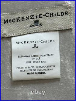 Mackenzie Child's Beaded Runaway Rabbit Placemat 15 Set Of 4