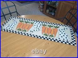 Mackenzie Child's Courtly Carrot Beaded Runner Size 36 X 13