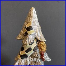 Mackenzie-Childs Christmas Tree Figurine with Courtly Check Garland