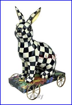 Mackenzie Childs Courtly Check Bunny on Parade Décor New No Box