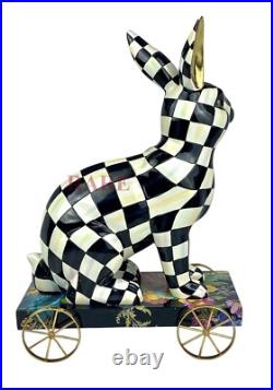 Mackenzie Childs Courtly Check Bunny on Parade Décor New No Box