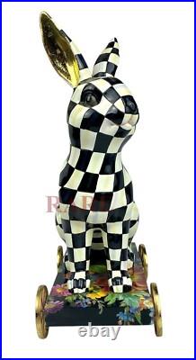 Mackenzie Childs Courtly Check Bunny on Parade Décor New No Box
