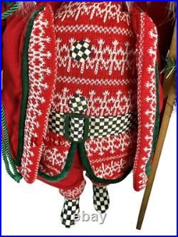 Mackenzie Childs Courtly Check Cozy Christmas Large 30 Santa WithSkis New No Box Mackenzie Childs Courtly Check Cozy Christmas Large 30 Santa WithSkis New No Box