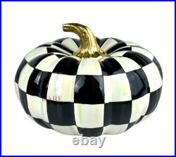 Mackenzie-Childs Courtly Check Medium Squashed Pumpkin 8 x 16 New