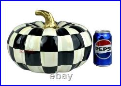 Mackenzie-Childs Courtly Check Medium Squashed Pumpkin 8 x 16 New