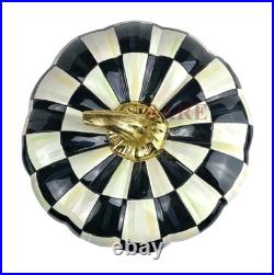 Mackenzie-Childs Courtly Check Medium Squashed Pumpkin 8 x 16 New