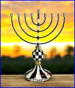 Mackenzie-Childs Courtly Check Menorah 15.75 Tall New