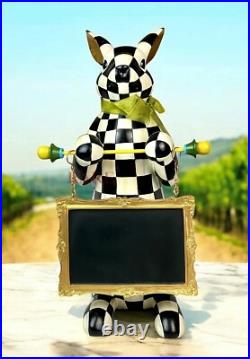 Mackenzie Childs Courtly Check Menu Rabbit 21 Tall New No Box Mackenzie Childs Courtly Check Menu Rabbit 21 Tall New No Box