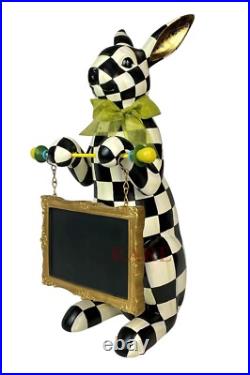 Mackenzie Childs Courtly Check Menu Rabbit 21 Tall New No Box Mackenzie Childs Courtly Check Menu Rabbit 21 Tall New No Box
