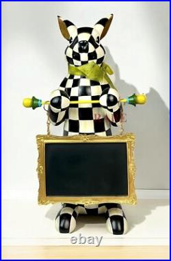 Mackenzie Childs Courtly Check Menu Rabbit 21 Tall New No Box Mackenzie Childs Courtly Check Menu Rabbit 21 Tall New No Box