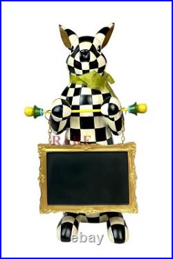 Mackenzie Childs Courtly Check Menu Rabbit 21 Tall New No Box Mackenzie Childs Courtly Check Menu Rabbit 21 Tall New No Box