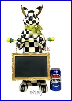 Mackenzie Childs Courtly Check Menu Rabbit 21 Tall New No Box Mackenzie Childs Courtly Check Menu Rabbit 21 Tall New No Box