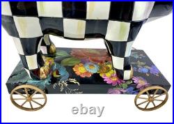 Mackenzie Childs Courtly Check Pig on Parade Décor New No Box