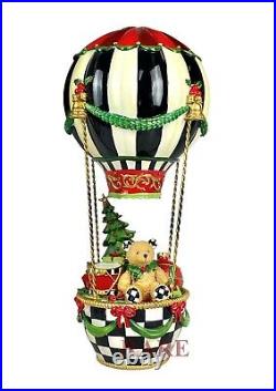 Mackenzie Childs Courtly Check Toyland Hot Air Balloon 15.5 Tall New No Box