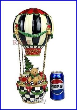 Mackenzie Childs Courtly Check Toyland Hot Air Balloon 15.5 Tall New No Box