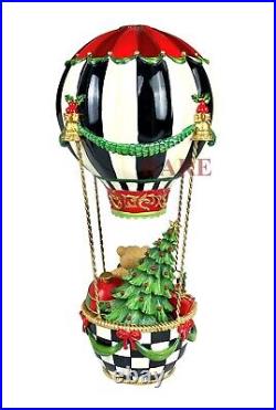Mackenzie Childs Courtly Check Toyland Hot Air Balloon 15.5 Tall New No Box