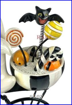 Mackenzie-Childs Courtly Stripe Happy Boo Family on Bike Halloween New No Box