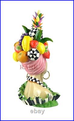 Mackenzie-Childs Courtly Tutti Frutti Ambrosia Lady Figure 20.75 T New No Box