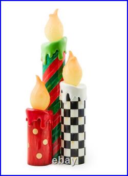 Mackenzie Childs Cozy Christmas Illuminated Melting Candle Cluster